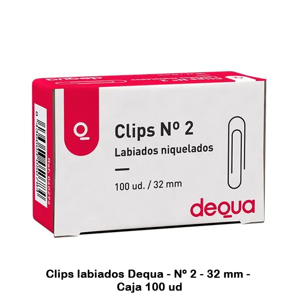 CLIPS NIQUELADOS Nº2 CAJA 100U. DEQUA