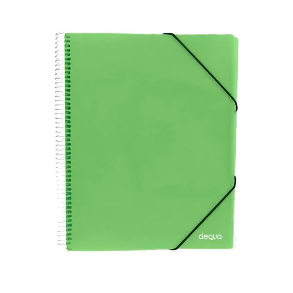 CARP.DEQUA 30 FUNDAS ESPIR. VERDE TRANS