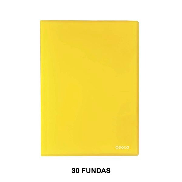 CARPETA DEQUA 30 FUNDAS AMARILLO TRANS