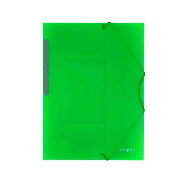CARPETA PLAST. C/GOMAS Y SOLA. VERDE TR