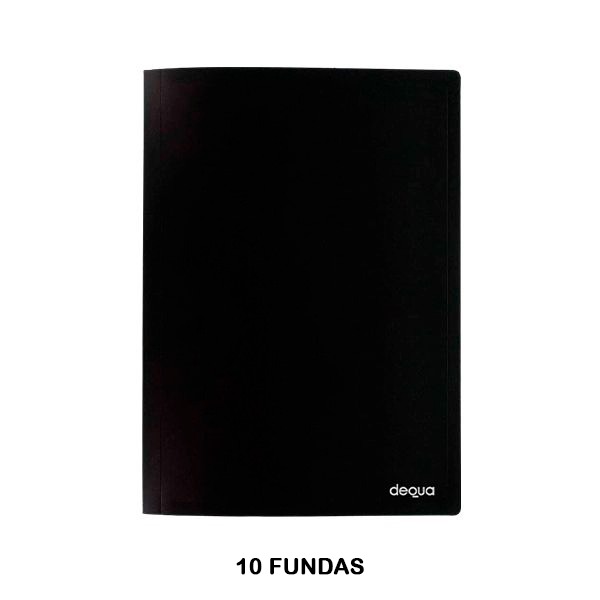 CARPETA 10 FUNDAS DEQUA PP RIGIDO OPACO