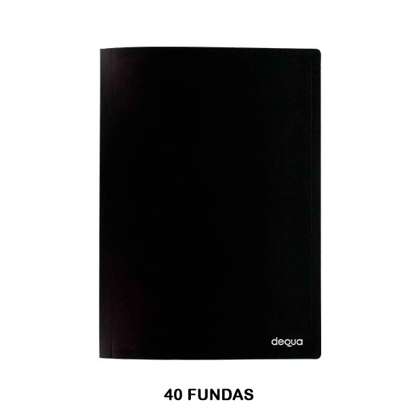 CARPETA DEQUA 40 FUNDAS NEGRA