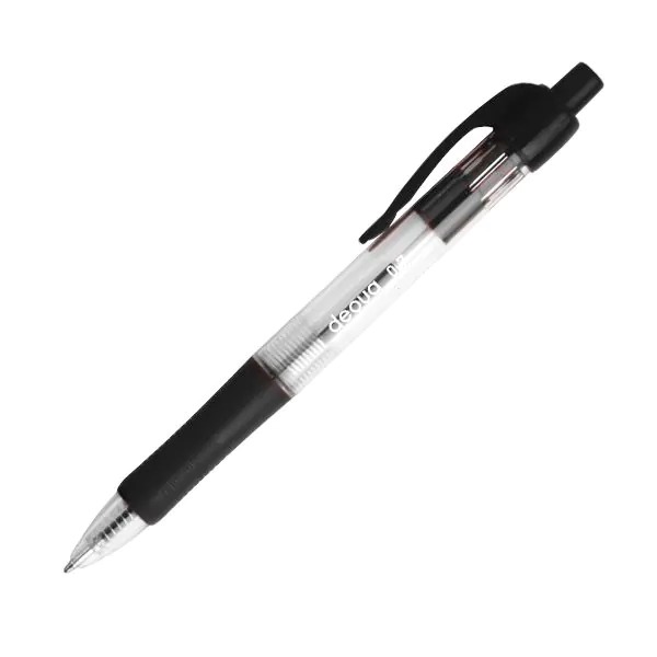 BOLIGRAFO RETRACTIL DEQUA 0'7MM NEGRO