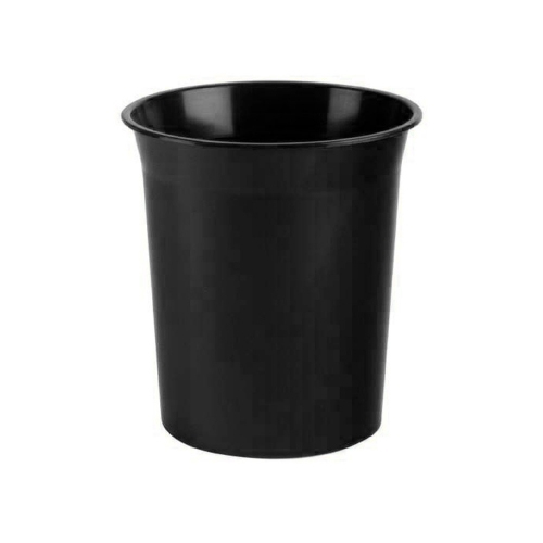 PAPELERA PLASTICO 16L NEGRA ANTIBACTERI