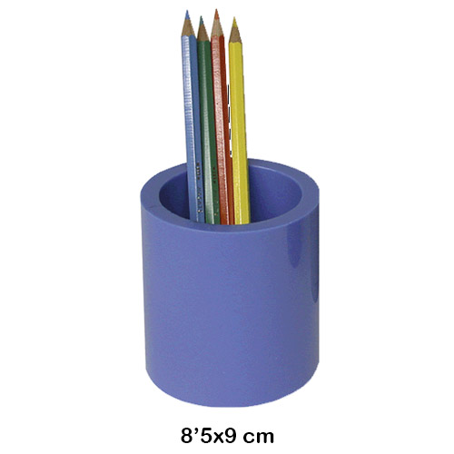 CUBILETE REDONDO PLASTICO AZUL