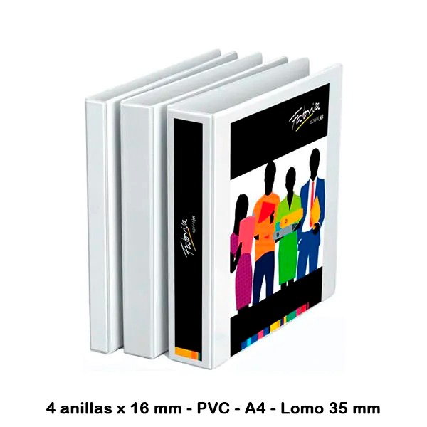 CARPETA CANGURO 4A MIXTA 16MM BLANCO