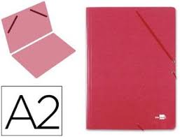 CARPETA A2 CON GOMAS S/SOLAPA ROJO
