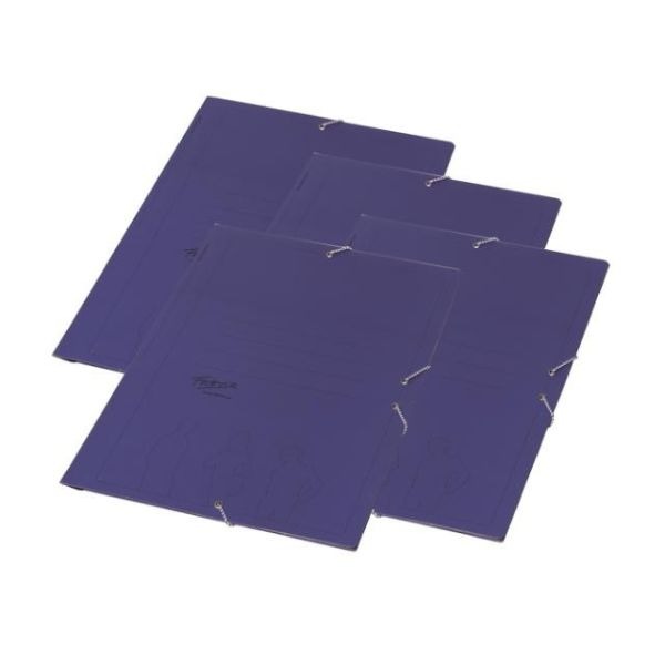 CARPETA FOLIO CON GOMAS AZUL 3 SOLAPAS
