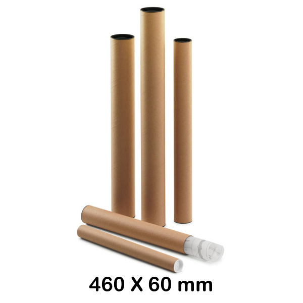 TUBO CARTON CON TAPA PLASTICO 46X6CM