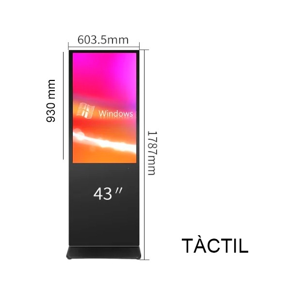 TOTEM VERTICAL TACTIL  YOVISUAL 43'