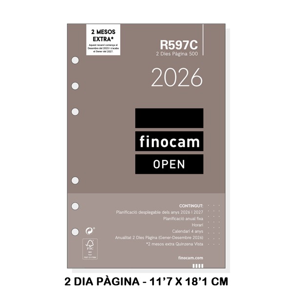 RECAMBIO ANUAL 500 2DP 2026 R597C