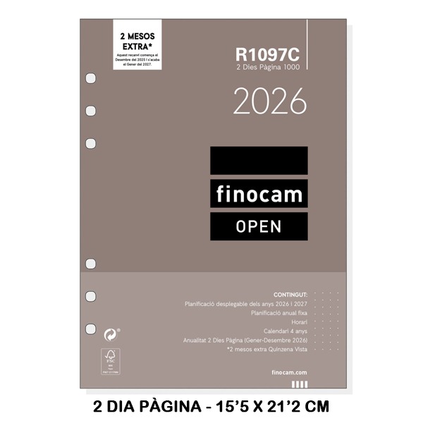 RECAMBIO ANUAL 1000 2DP 2026 R1097C