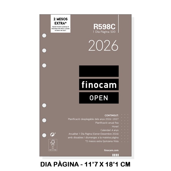 RECAMBIO ANUAL 500 1DP 2026 R598C