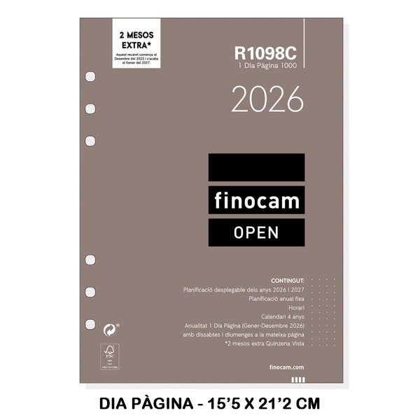 RECAMBIO ANUAL 1000 1DP 2026 R1098C