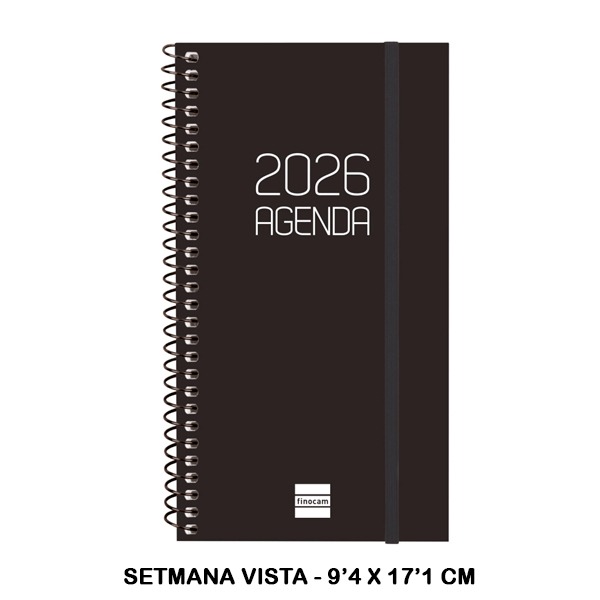 AGENDA OPAQUE E9 SVH 2026 NEGRO