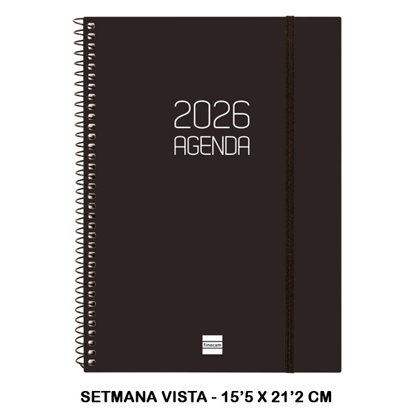 AGENDA OPAQUE E10 SVH 2026 NEGRO