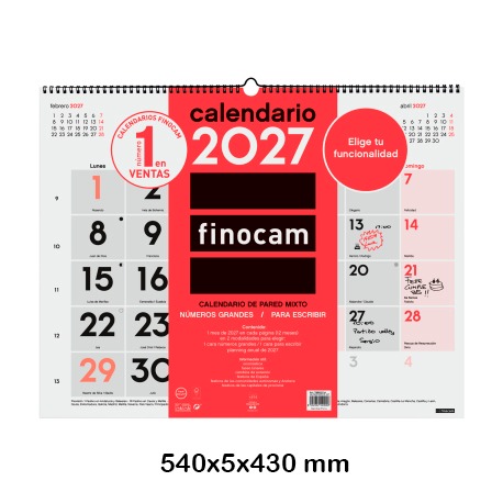 CALENDARIO PARET MIXT XL 2027