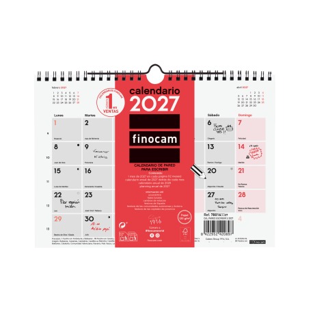CALENDARIO PARET ESCRIBIR LARGO L 2027