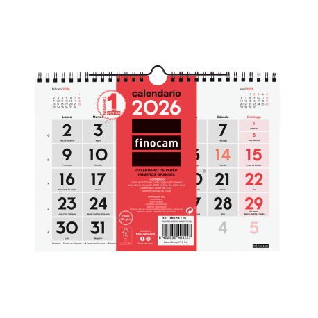 CALENDARIO PARET NUM.GRANDES S 2027