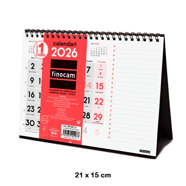 CALENDARIO SOBREMESA N.GRANDES+NOTAS2026