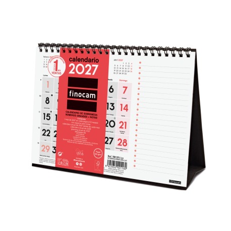 CALENDARIO SOBREMESA N.GRANDES+NOTAS '27