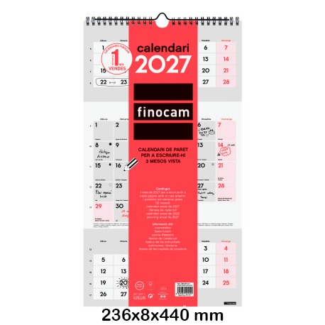 CALENDARIO PARET ESCRIBIR 3MV 2027