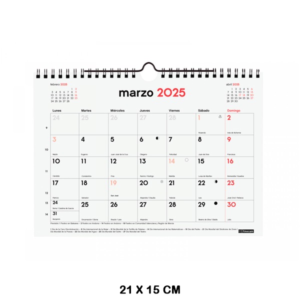 CALENDARIO 16M. PARED 24/25