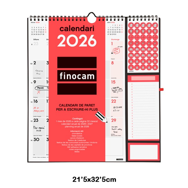 CALENDARIO PARED ESCRIBIR PLUS 2026