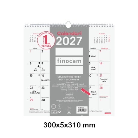CALENDARIO PARET CHIC 30X30 2027 BLANCO