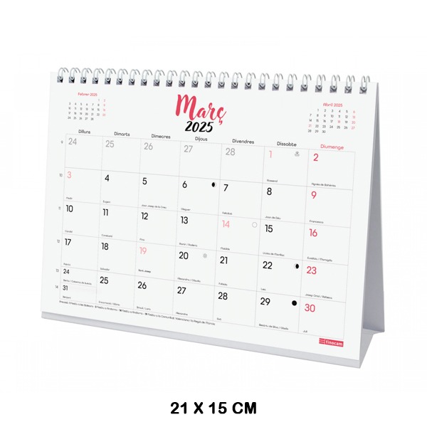CALENDARIO SOBREM.CHIC ESCRIB.2025 BLAN