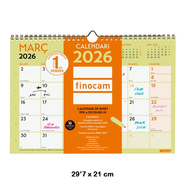 CALENDARIO PARED GRAFIK A4 2026