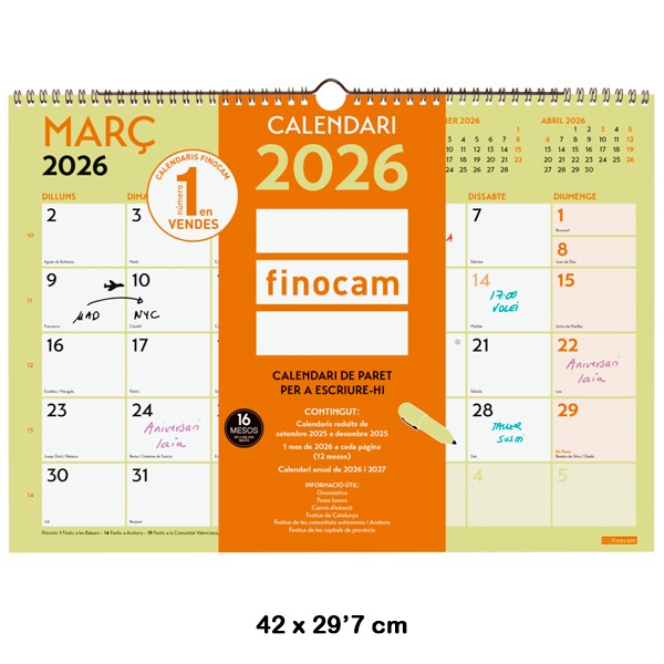 CALENDARIO PARED GRAFIK A3 2026
