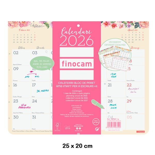 CALENDARIO PARED DESIGN 25X20 2026
