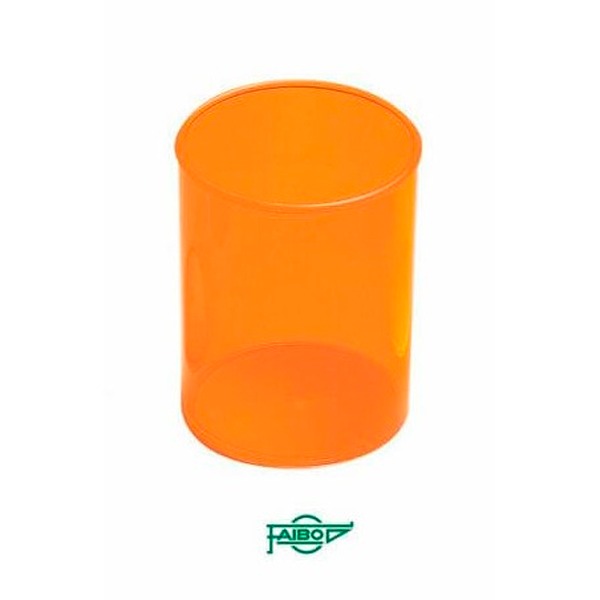 CUBILETE PLASTICO NARANJA  TRANSL FAIBO