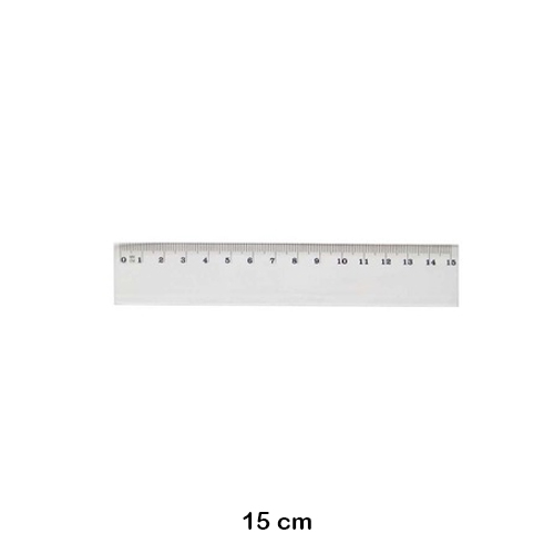 REGLA PLASTICO 15CM. SIN BOLSA