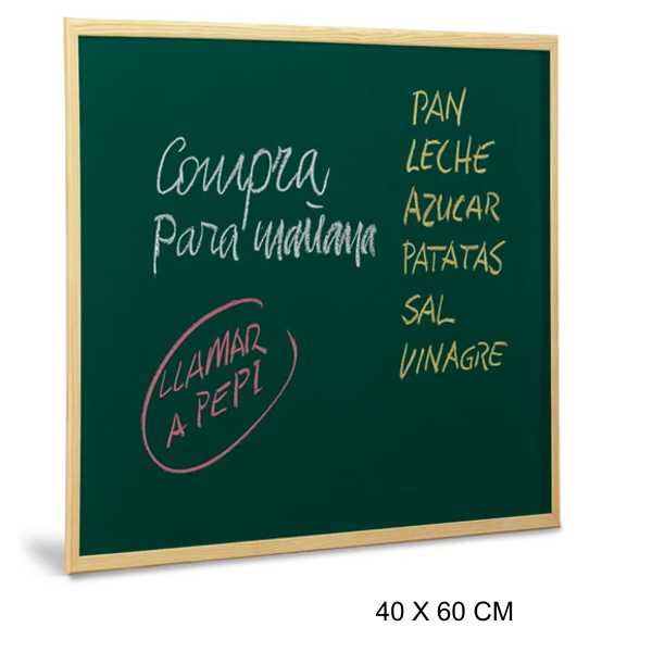 PIZARRA VERDE DE 40X60 ECONOMICA