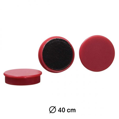 IMANES REDONDOS  40MM COLOR ROJO
