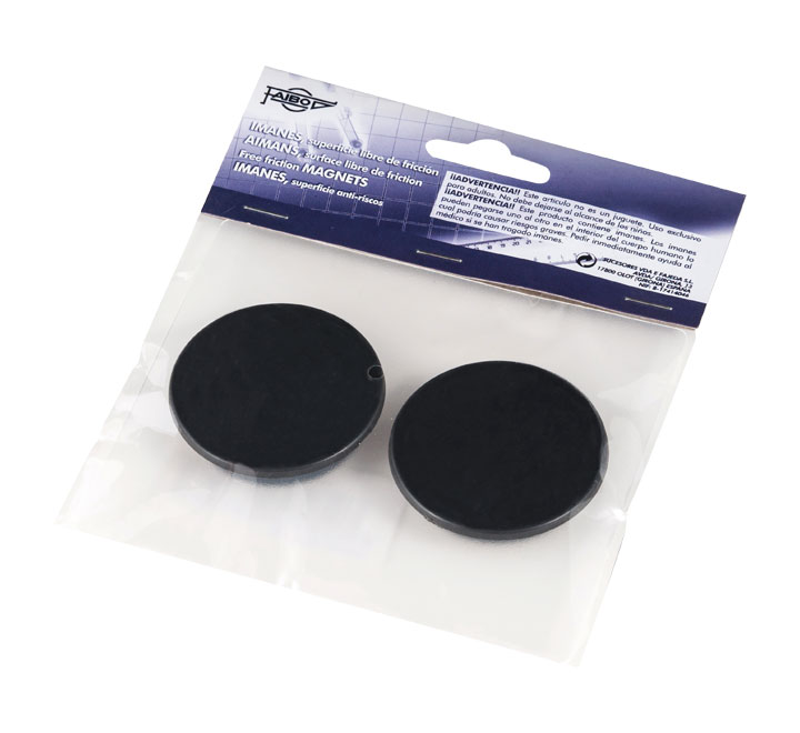 BLISTER 2 IMANES 40MM COLOR NEGRO