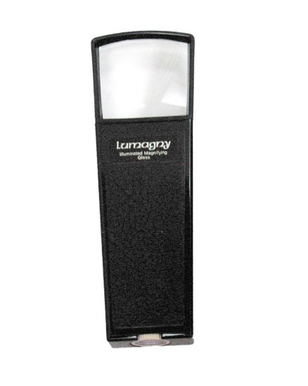 LUPA CON LUZ 7501 PLASTICO NEGRO 40MM