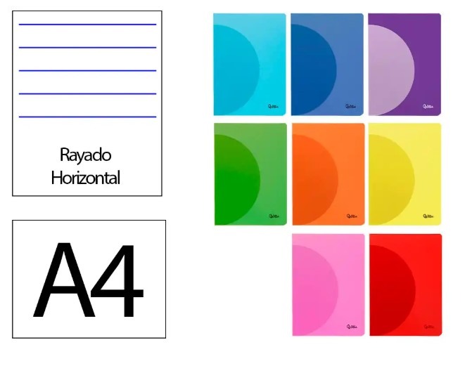 LIBRETA A4 GRAPADA 48H 90GR RALLA HORIZO