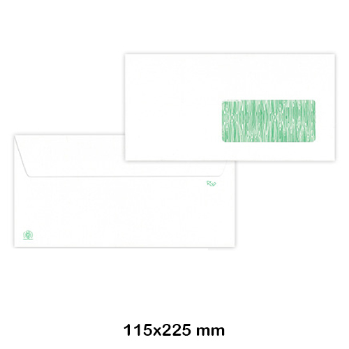 CAJA 500 SOBRES 115X225MM BLC RECIC.V/D