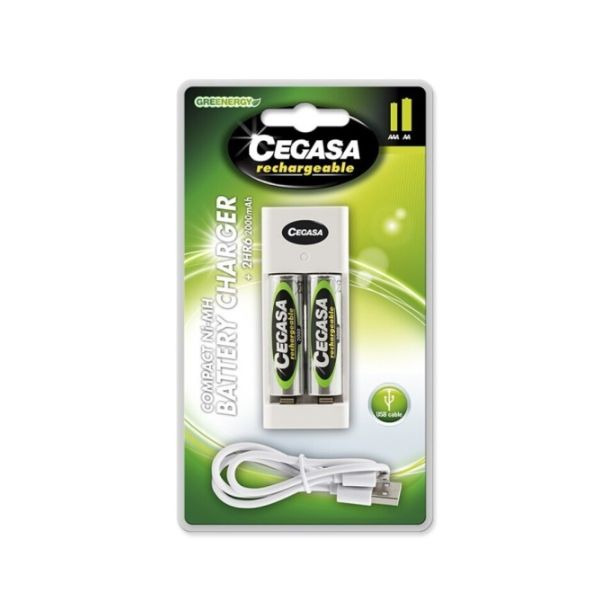 CARGADOR DE PILAS RECARGABLES AA/AAA