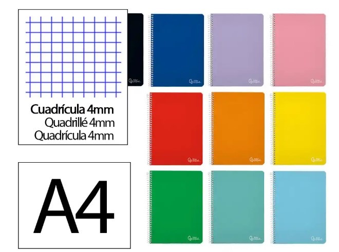 LIBRETA FOLIO T/DURA 80H 75GR CUAD 4X4MM