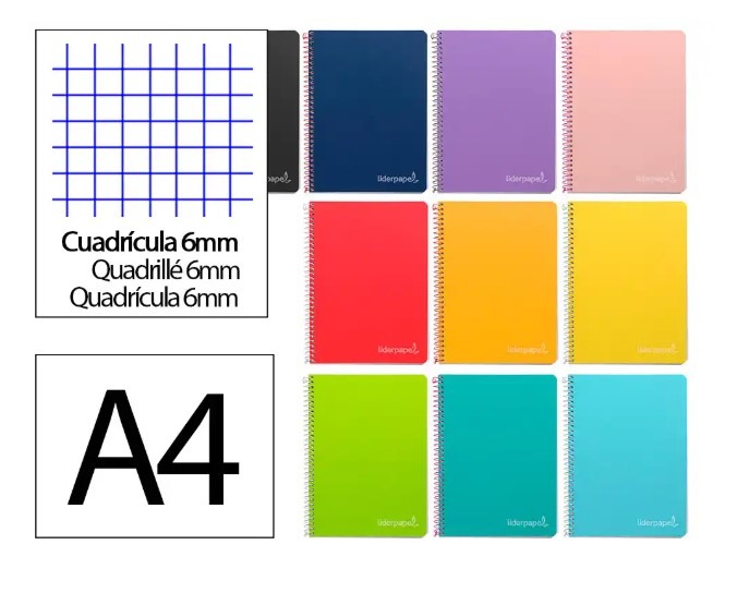 LIBRETA T.FOLIO T/DURA 80H 90GR CUAD 6X6