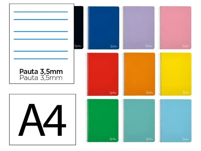 LIBRETA FOLIO T/DURA 80H 75GR PAUTA 3'5