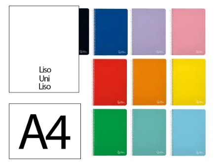 LIBRETA A4 TAPA DURA 80H 90GR LISA S/MAR