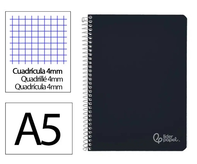 LIBRETA T.A5 T/DURA 80H 90GR 4X4MM C/MAR