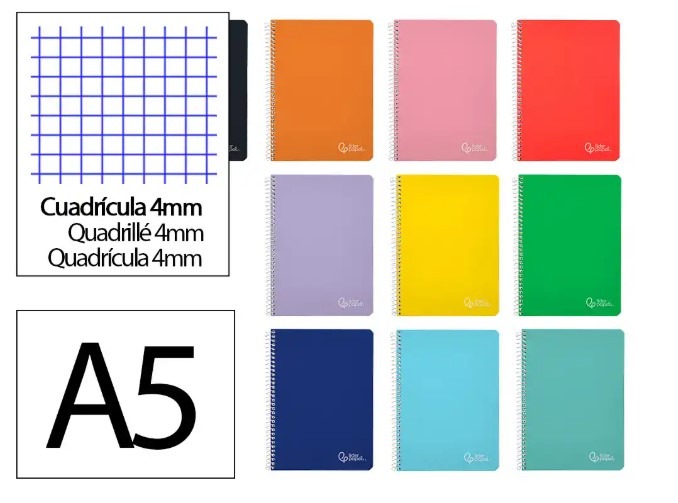 LIBRETA T.A5 T/DURA 80H 75GR CUAD 4X4MM