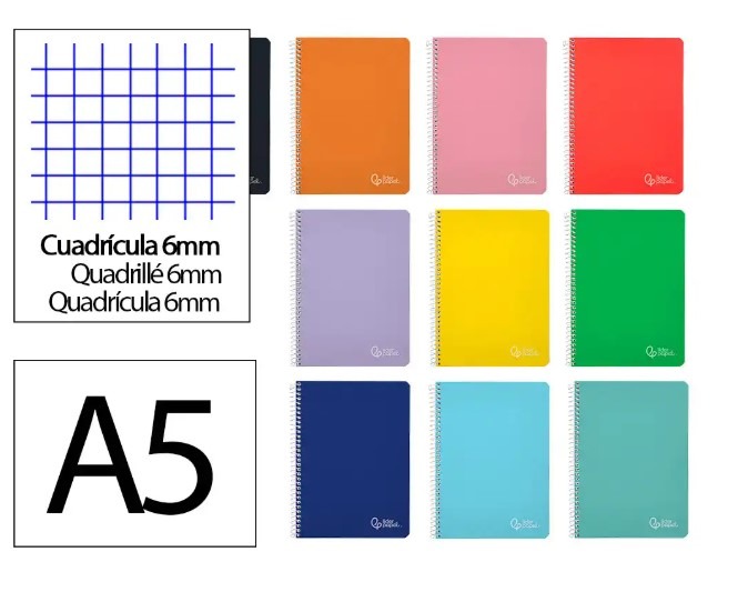 LIBRETA T.A5 T/DURA 80H 75GR CUAD 6X6MM