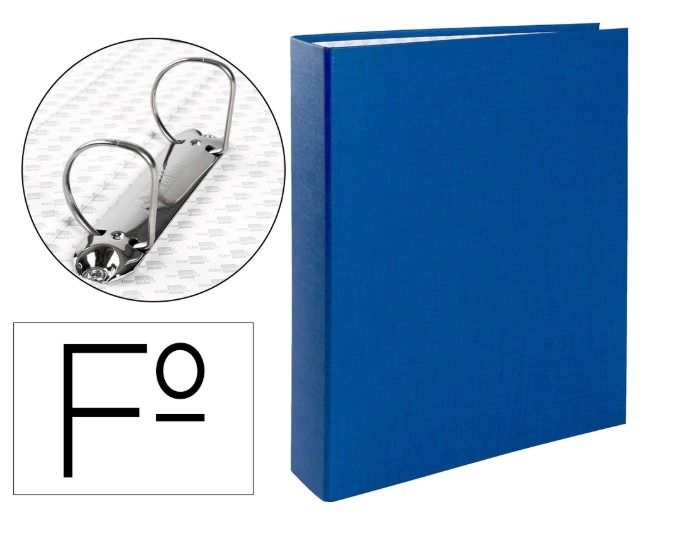 CARPETA 2 ANILLAS 40MM T.FOLIO AZUL